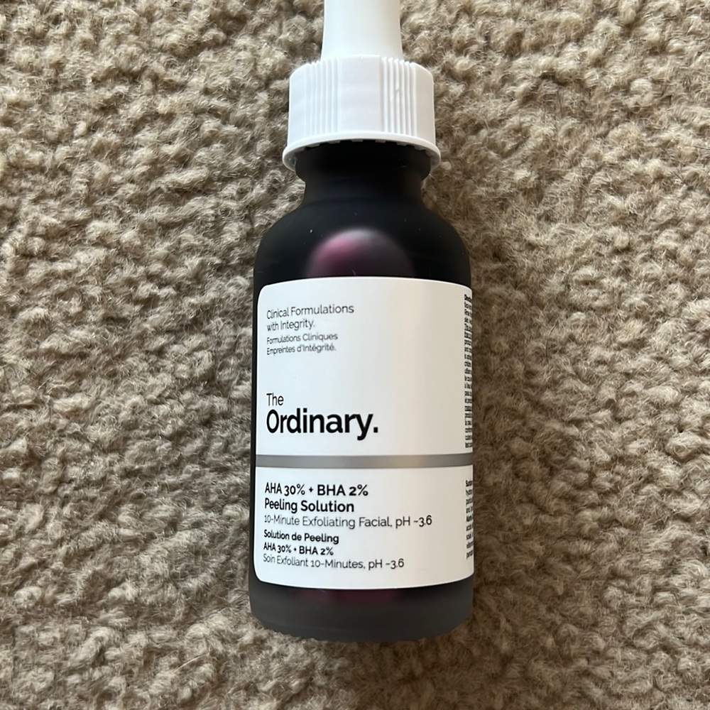 THE ORDINARY AHA 30% + BHA 2% Peeling Solution 10min Exfoliating Facial, pH ~3.6